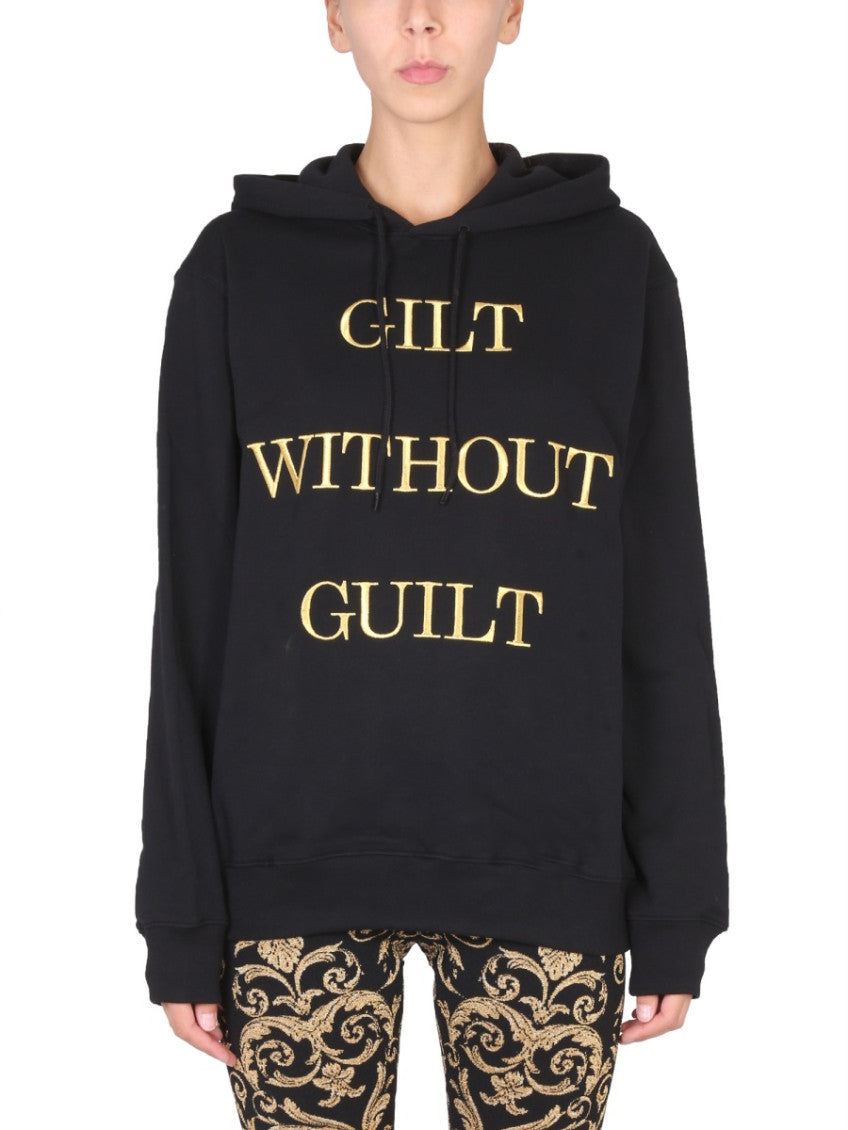 Black Logo Hood Sweatshirt 1