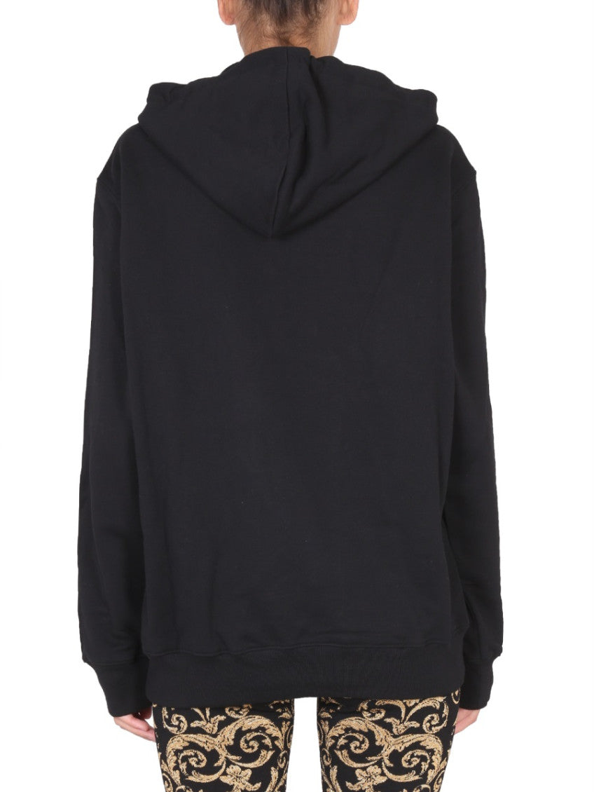 Black Logo Hood Sweatshirt 4