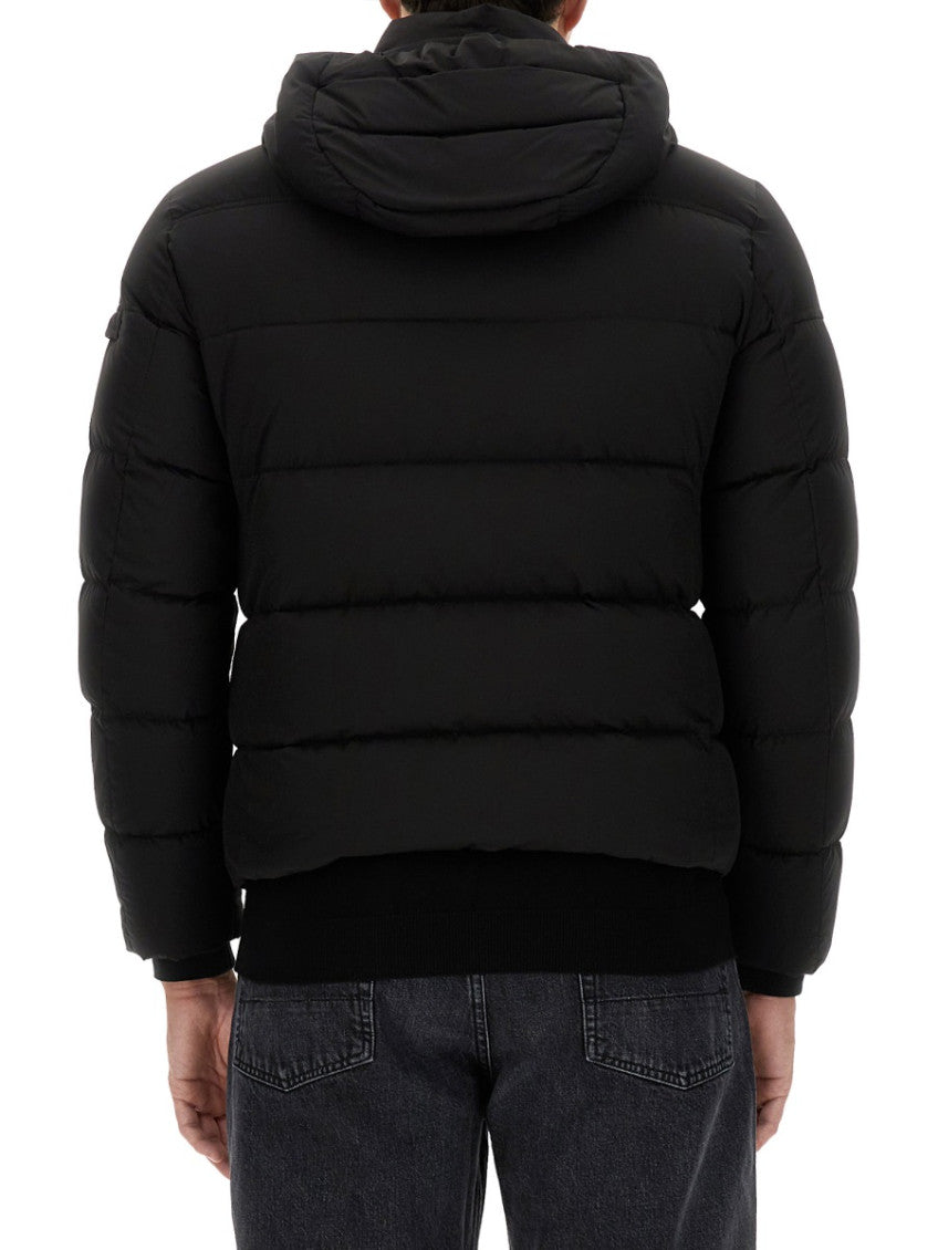 Black Quilted Hood Jacket 3