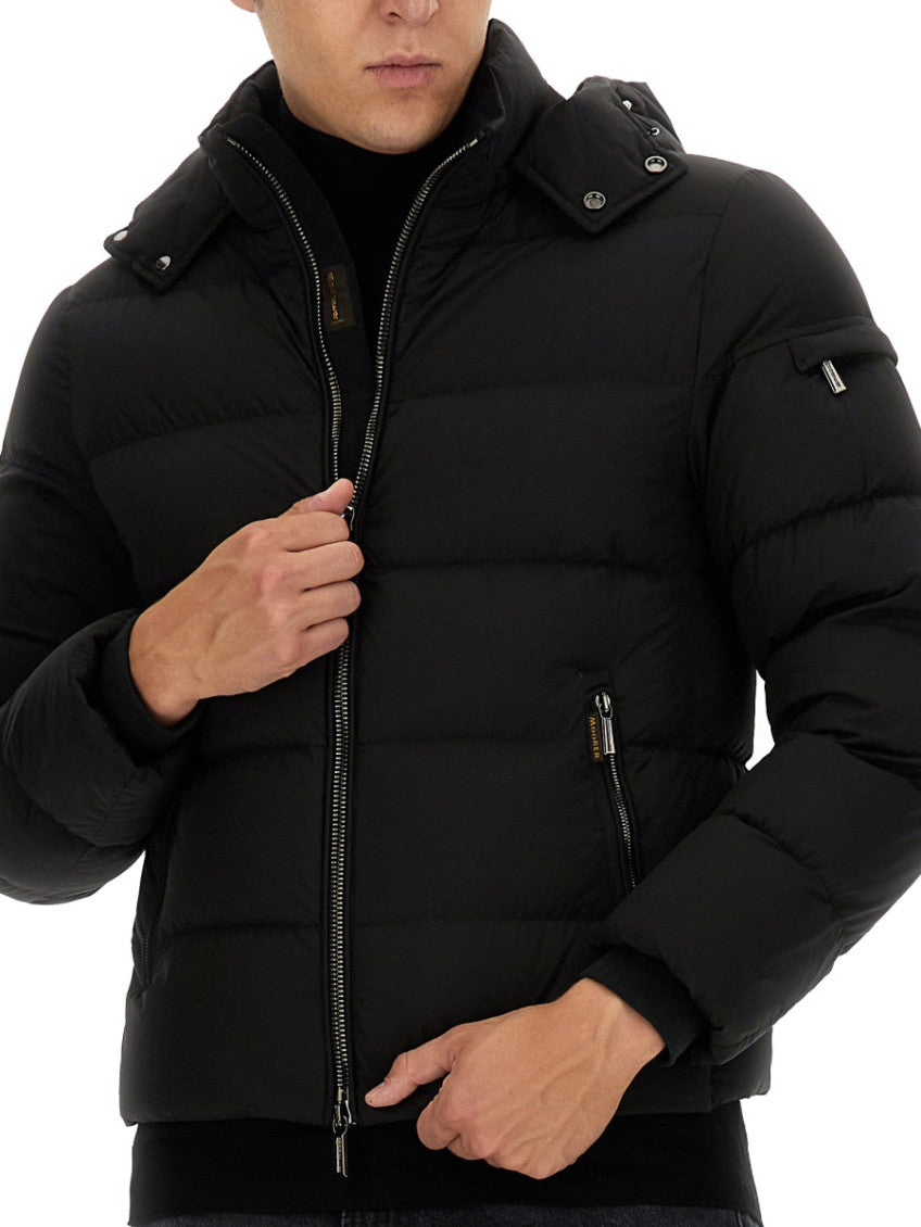 Black Quilted Hood Jacket 4
