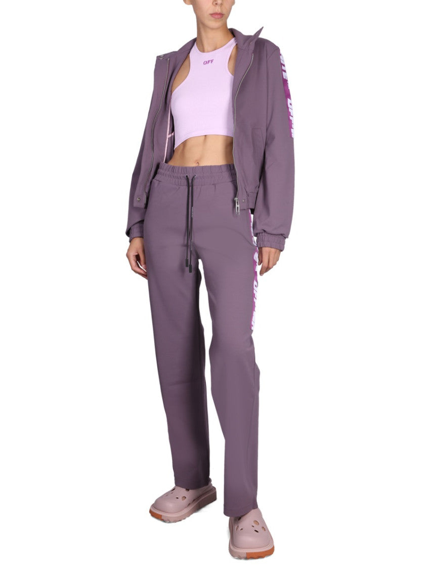 Purple Logo Mock Collar Sweatshirt 2