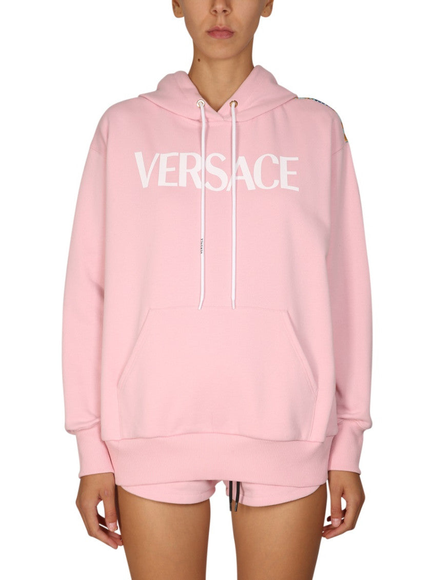 Pink Logo Hood Sweatshirt 1
