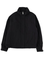 Black Solid Hood Jacket 1