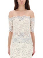 White Lace Off Shoulder Dress 1