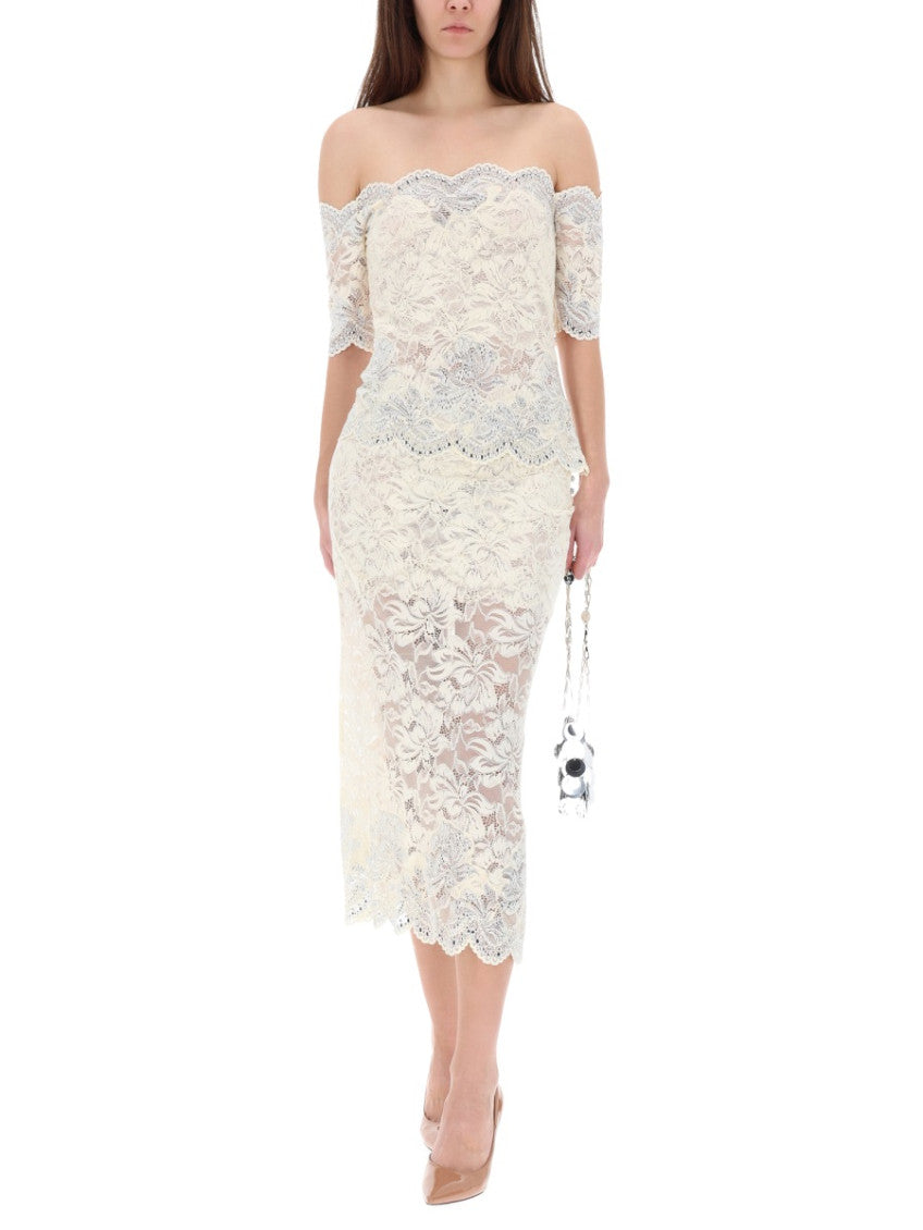 White Lace Off Shoulder Dress 3