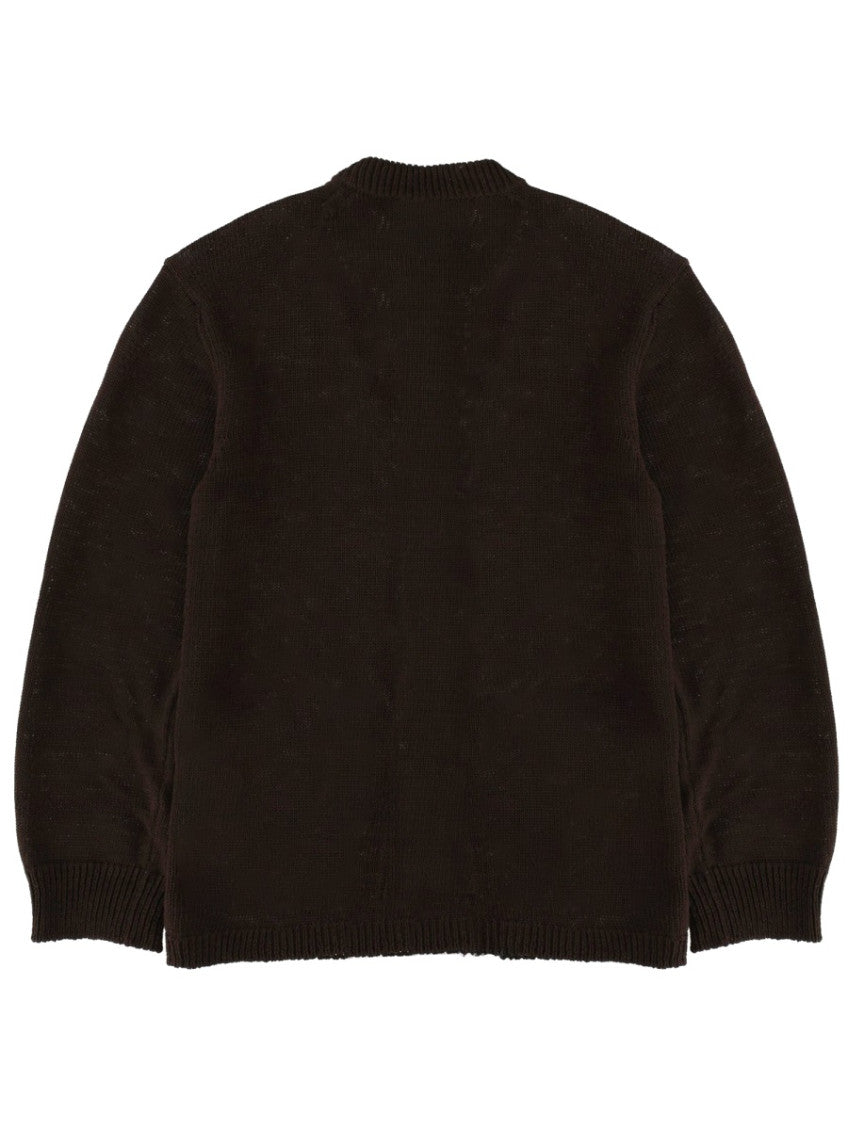 Dark Brown Crew Neck Sweater 2