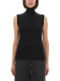 Black Solid Turtle Neck Top 1