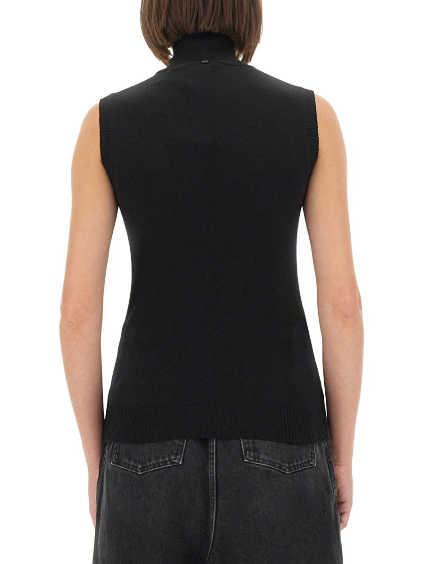 Black Solid Turtle Neck Top 2