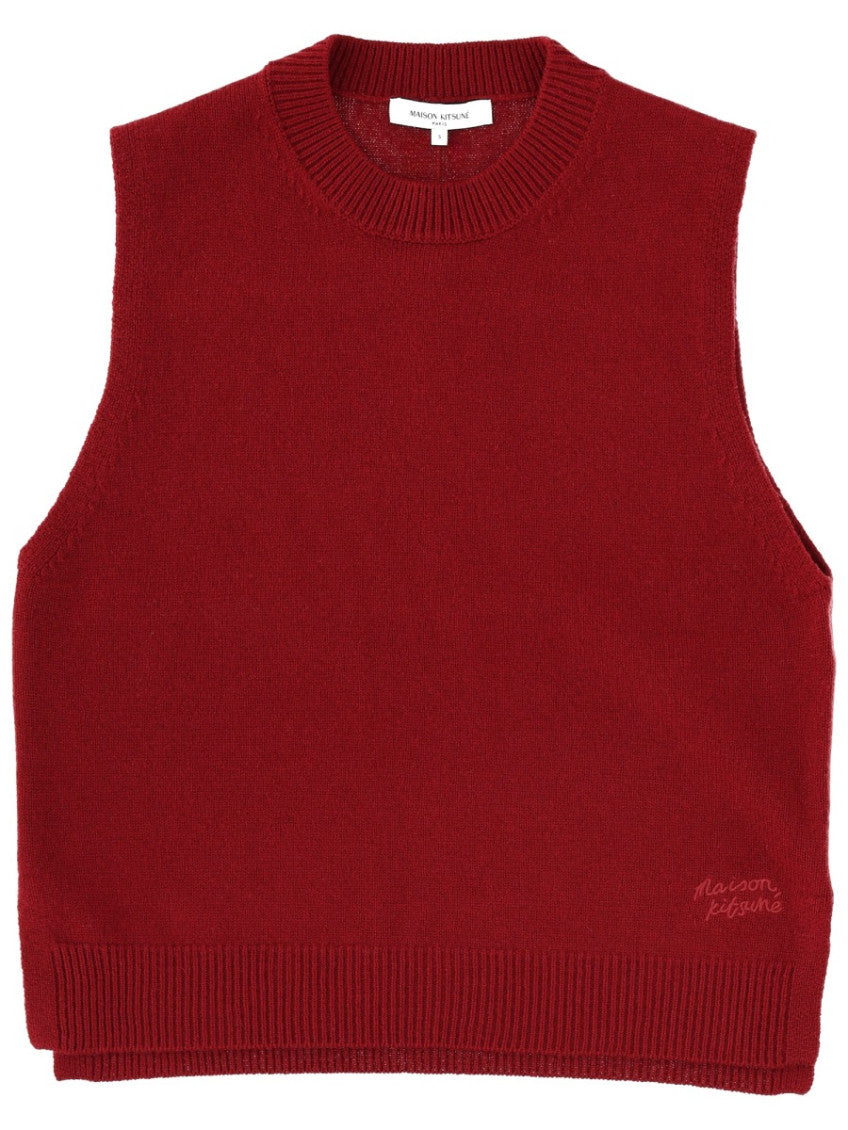 Brown Solid Crew Neck Top 1