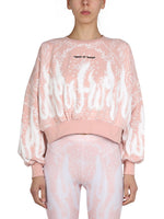 Pink Printed Crew Neck Sweatshirt 1
