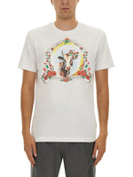 White Graphic Crew Neck T-Shirt 1