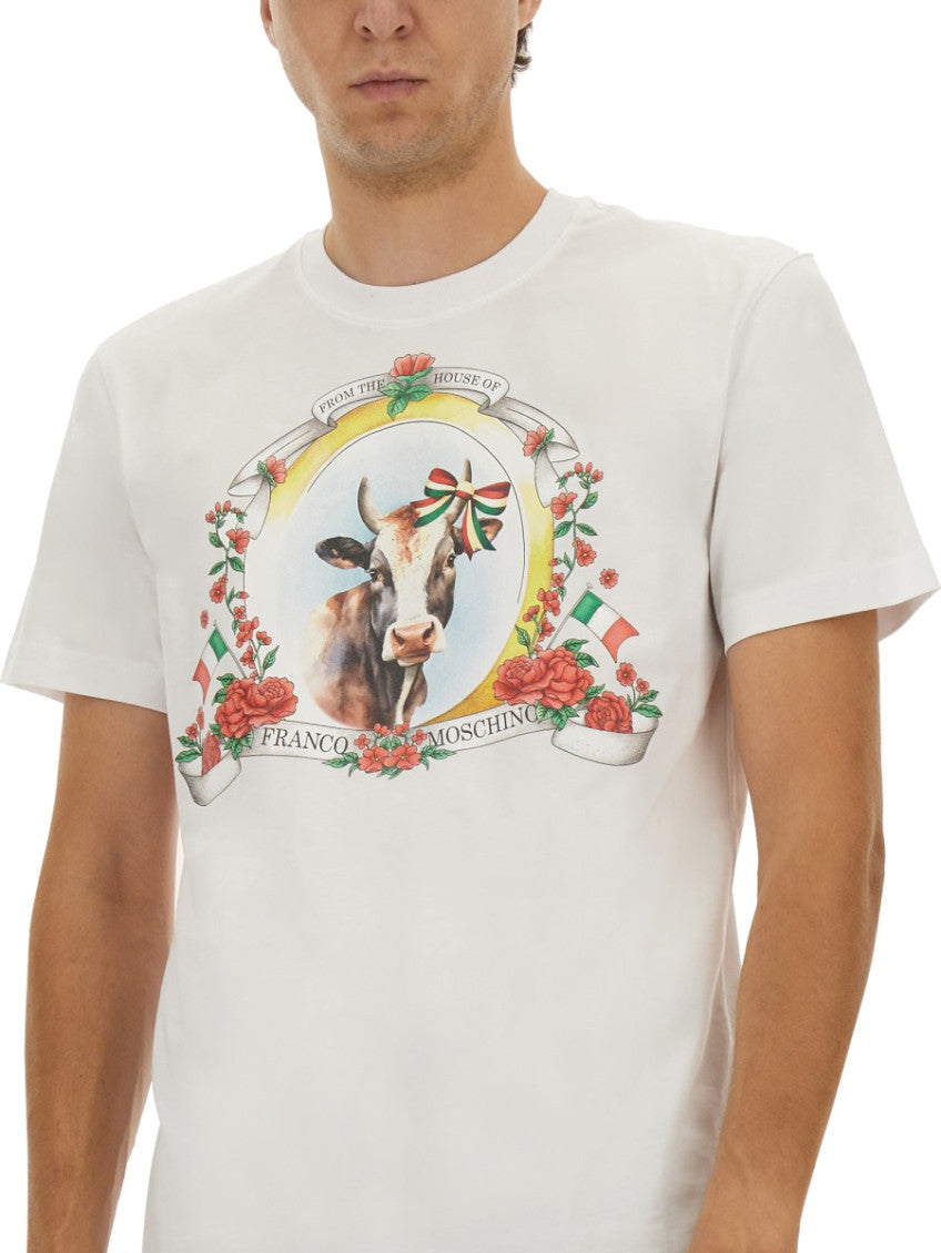White Graphic Crew Neck T-Shirt 4