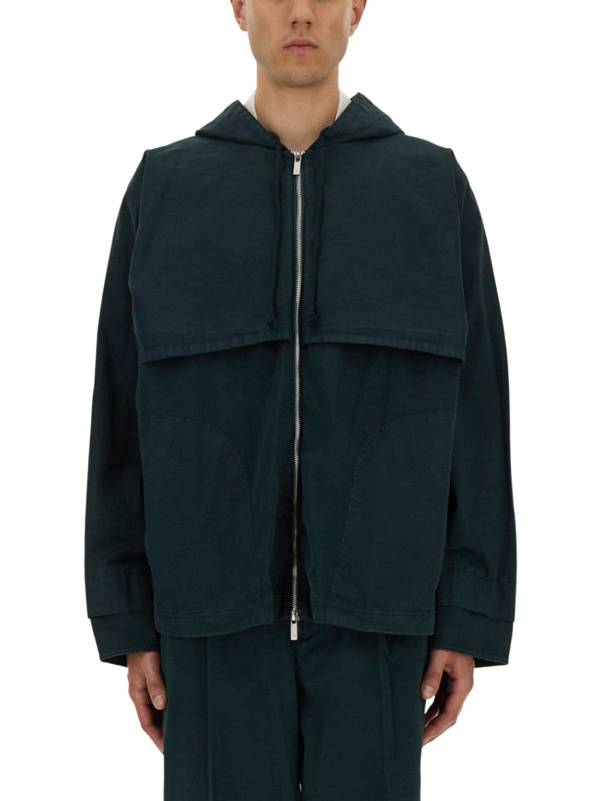 Green Solid Hood Jacket 1