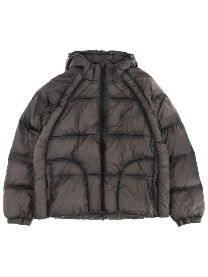 Black Quilted Hood Jacket 1