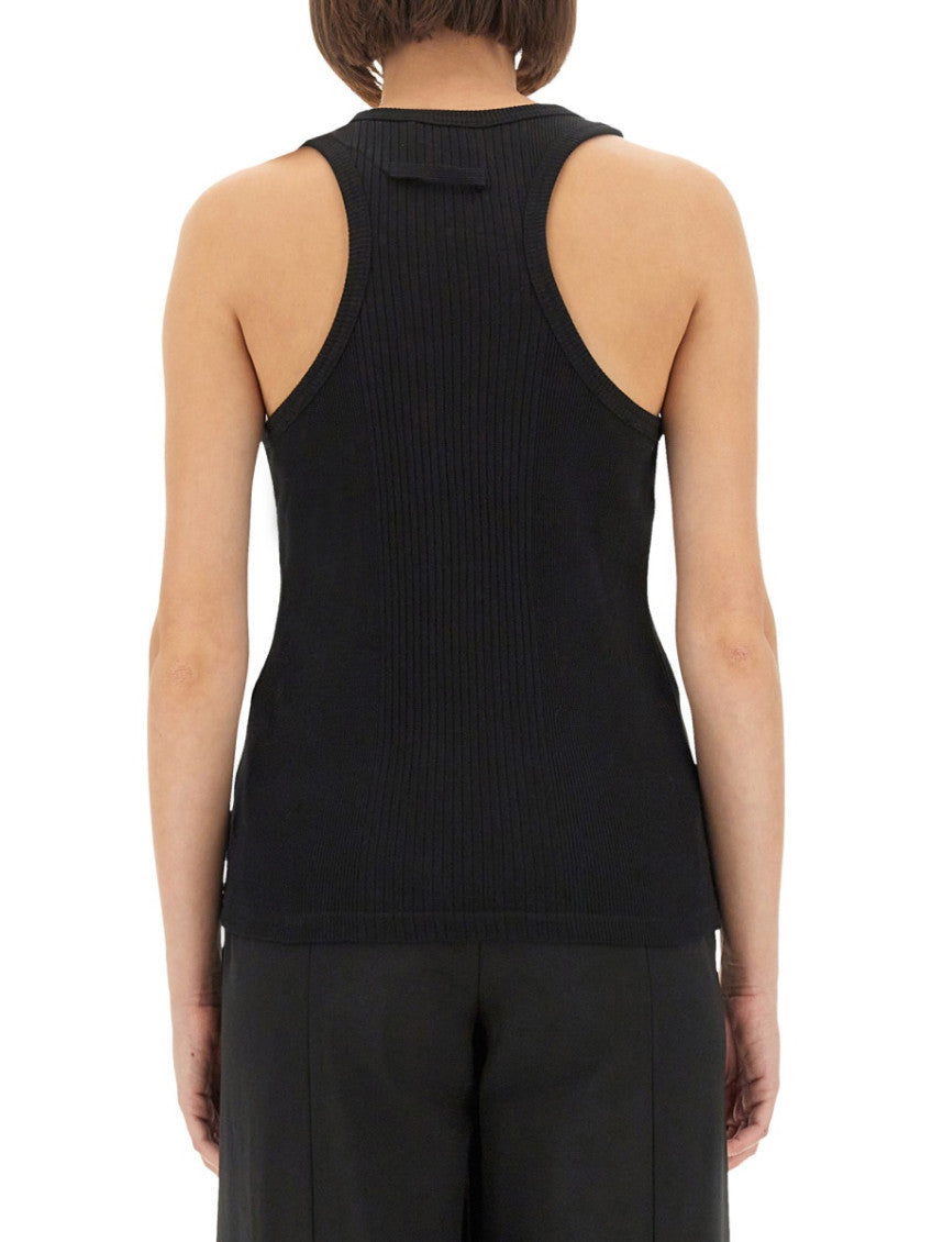 Black Solid Round Neck Top 2