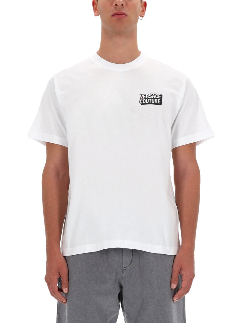 White Logo Crew Neck T-Shirt 1