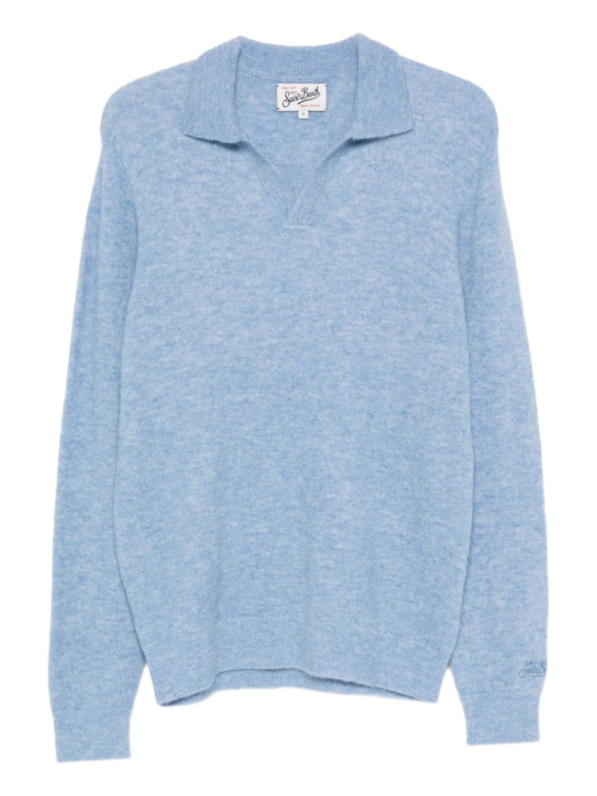 Light Blue Solid Sweater 1