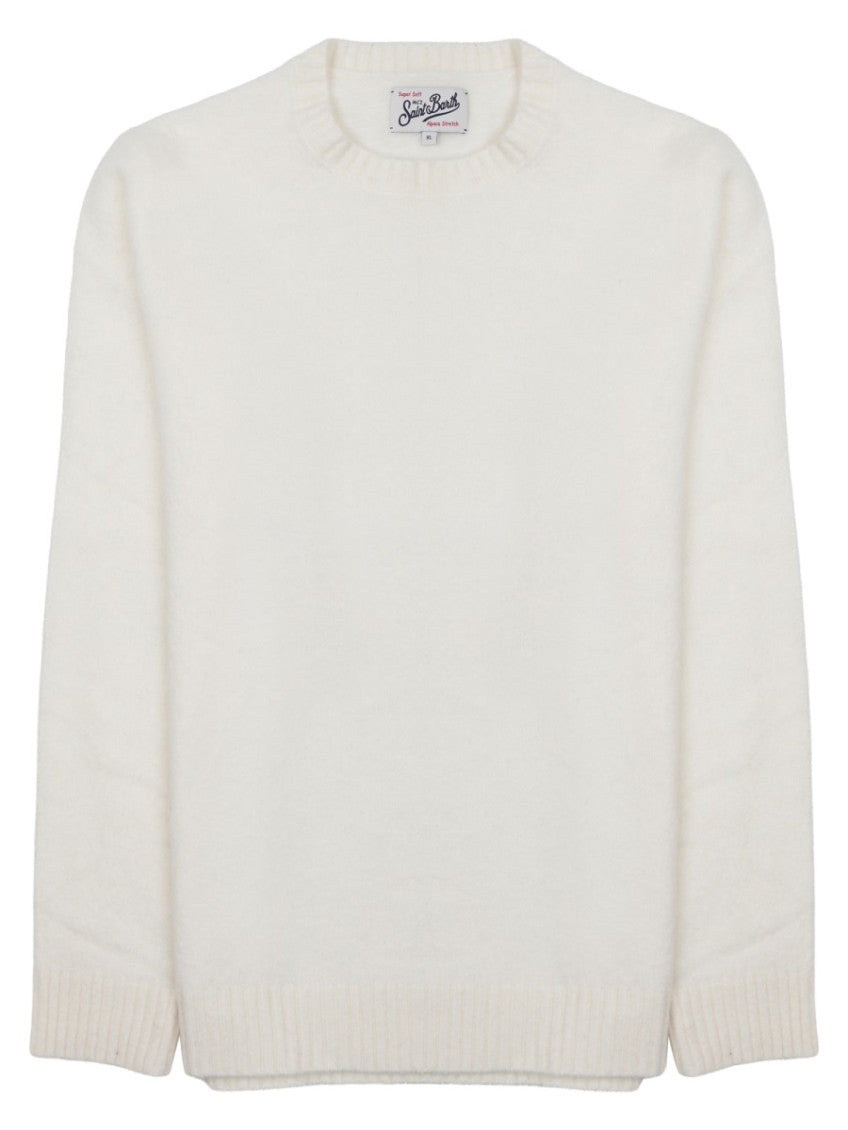 Off White Solid Sweater 1