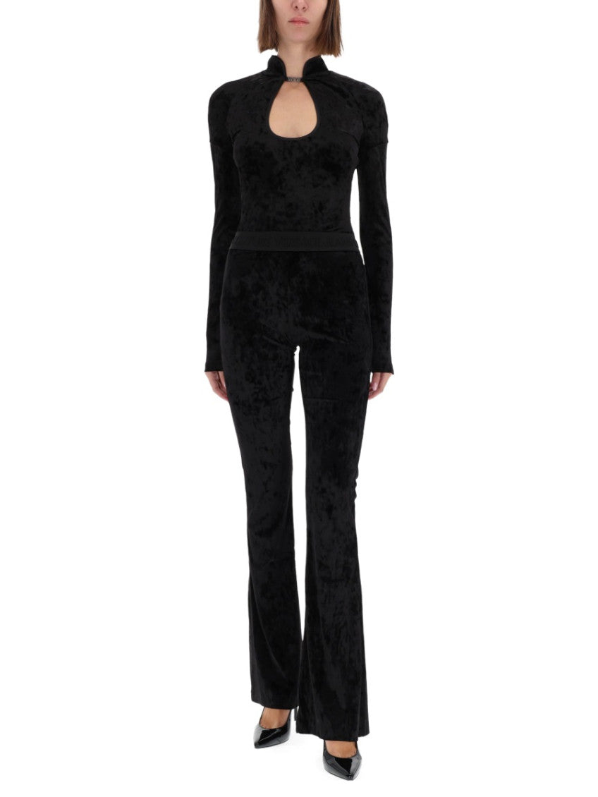 Black Textured Mock Collar Top 4