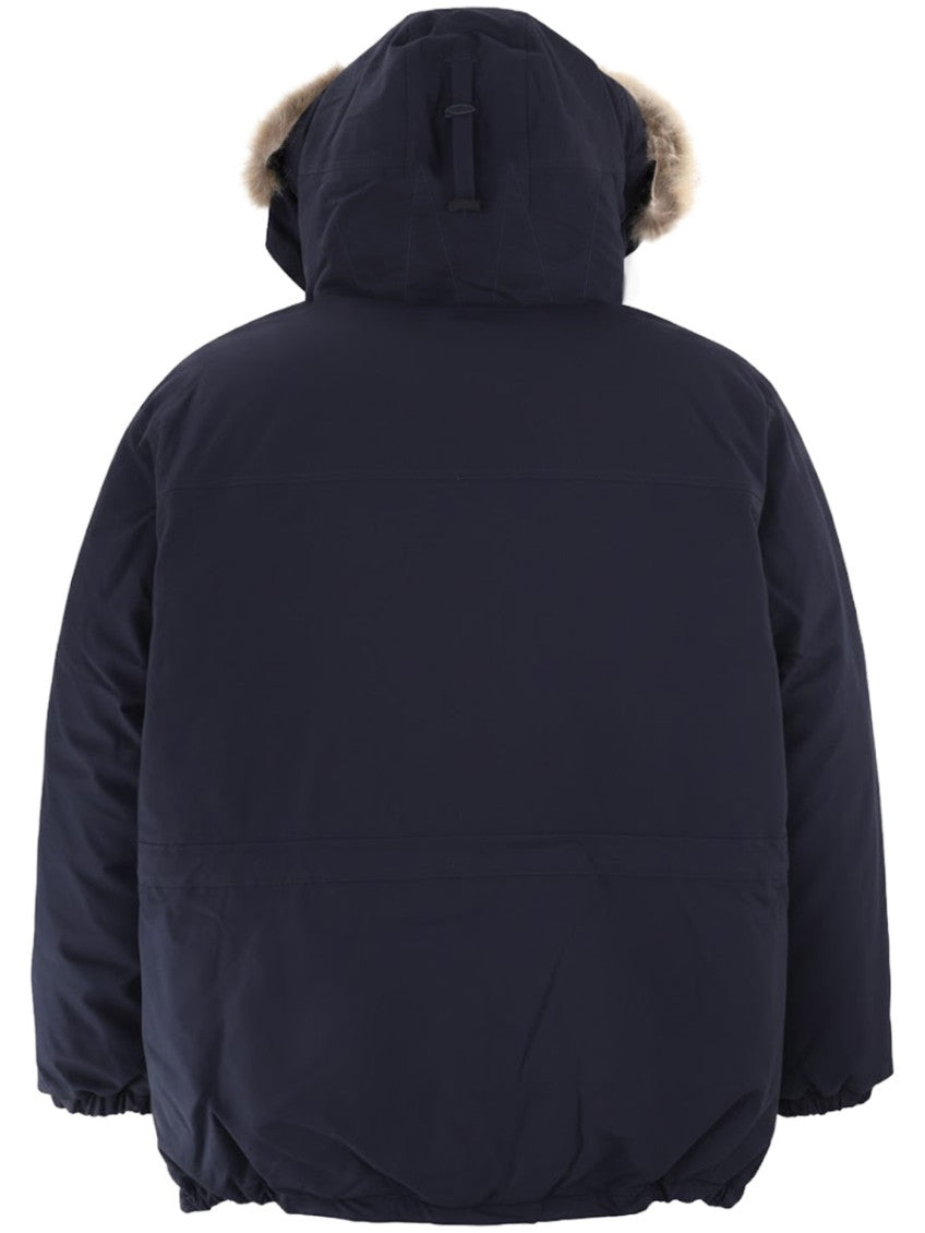 Blue Solid Hood Jacket 2