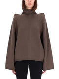 Grey Solid Turtle Neck Top 1