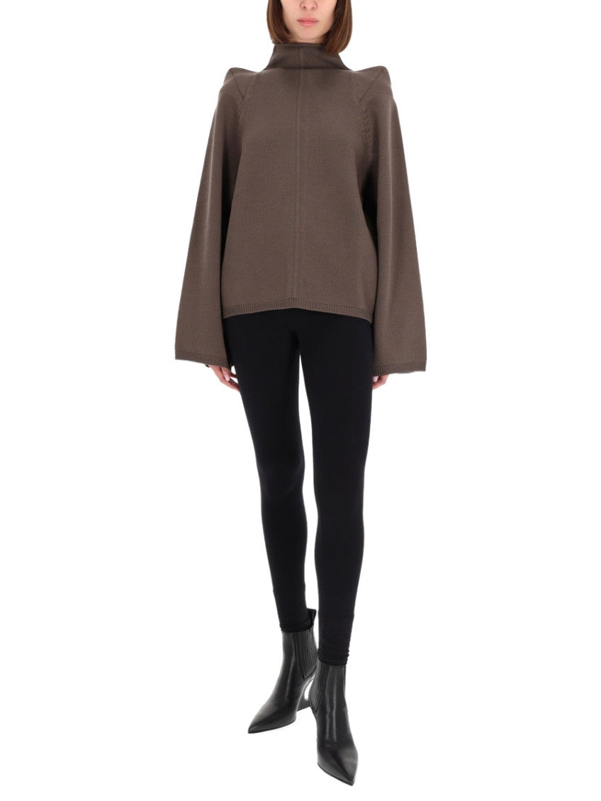 Grey Solid Turtle Neck Top 3