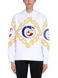 White Logo Hood Sweatshirt 1