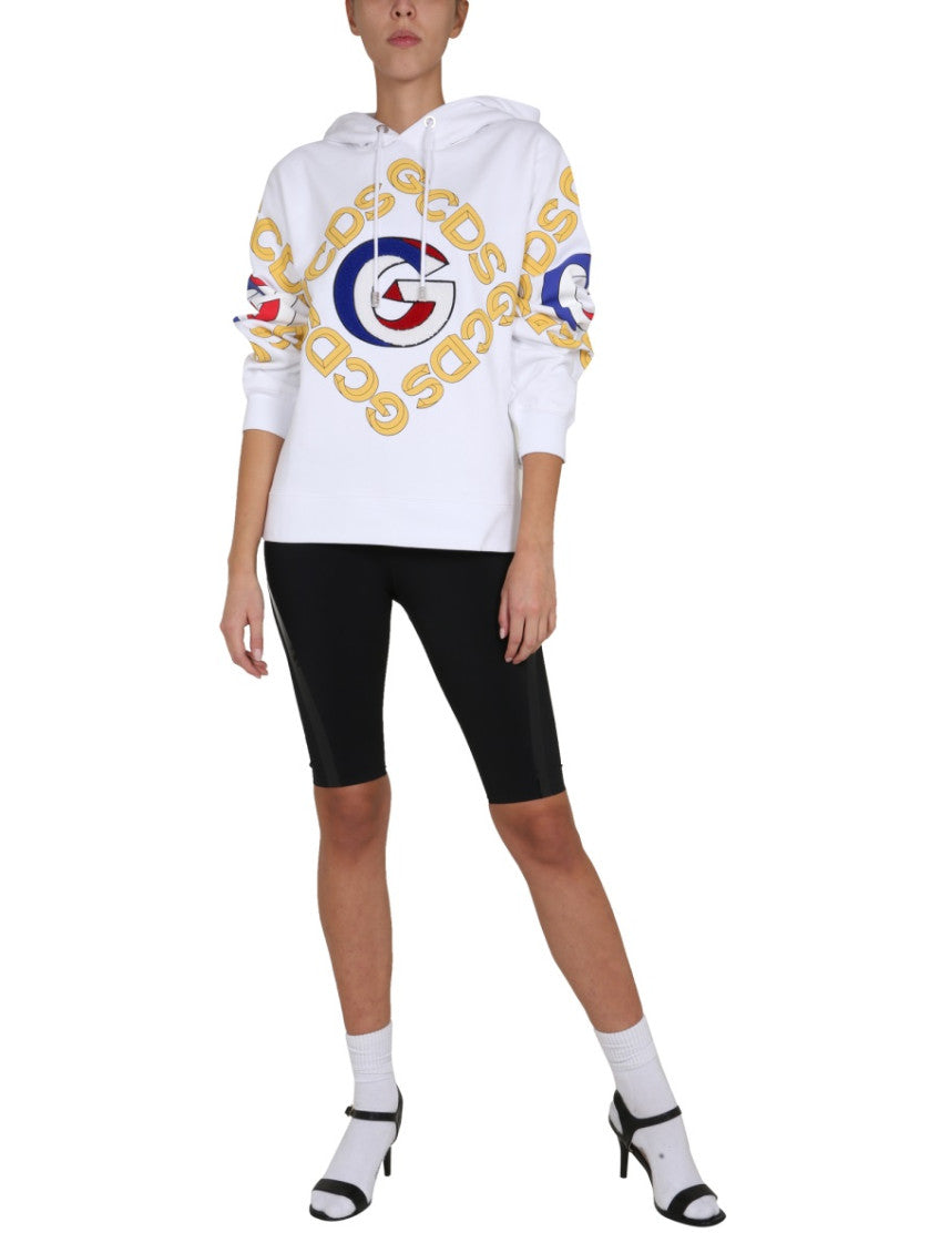 White Logo Hood Sweatshirt 2