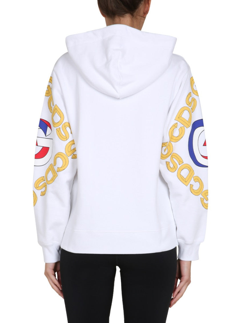 White Logo Hood Sweatshirt 3