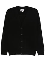 Black V Neck Cardigan 1