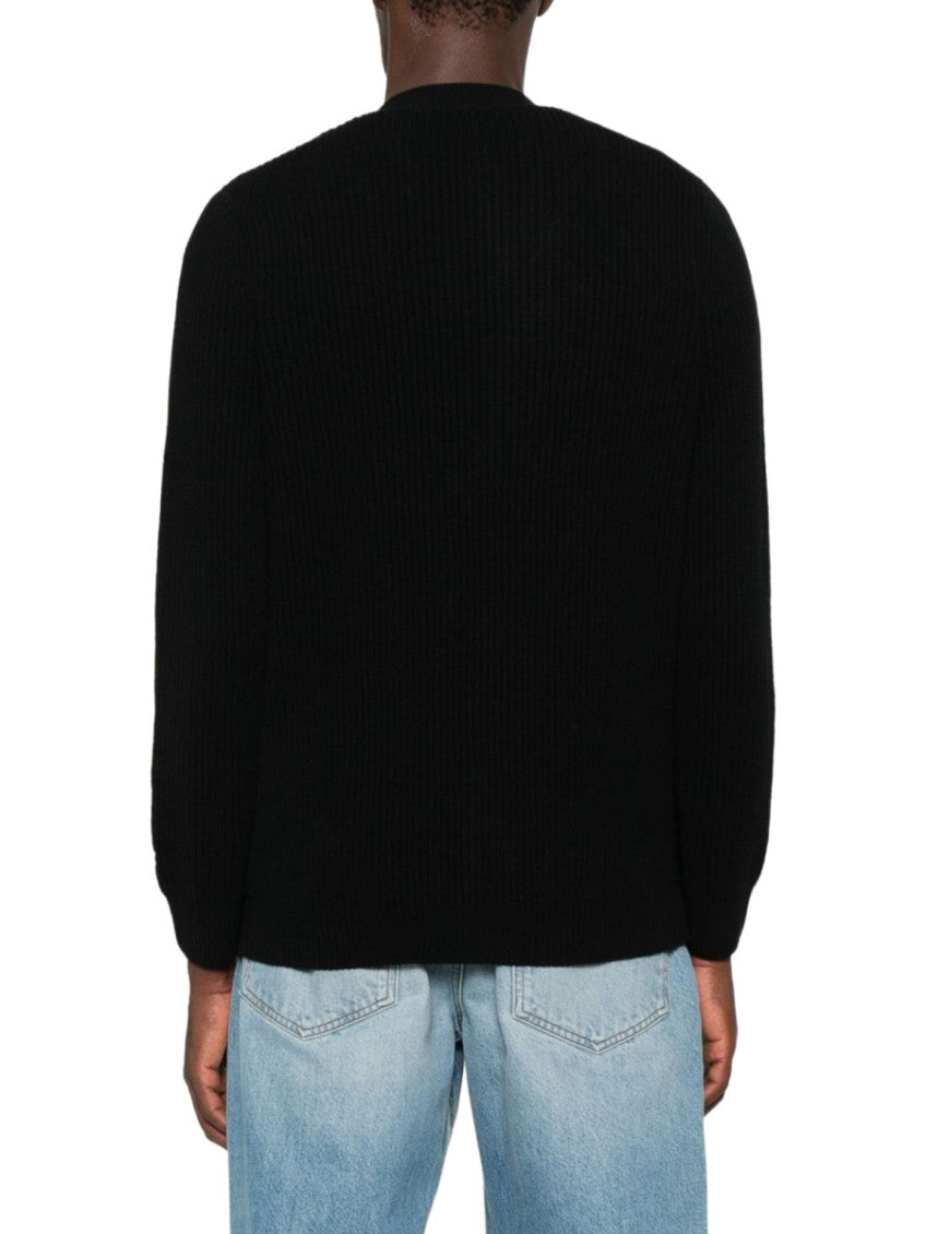 Black V Neck Cardigan 3