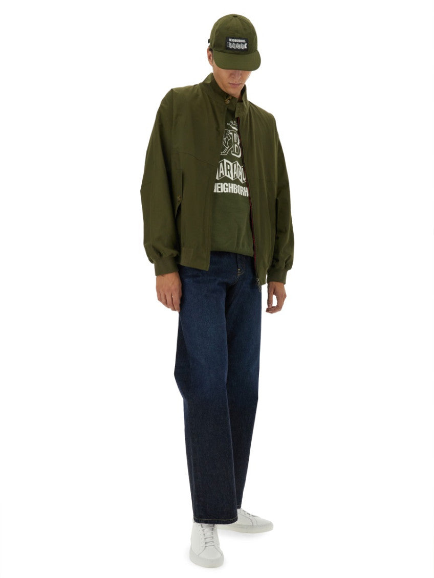 Green Solid Band Collar Jacket 2