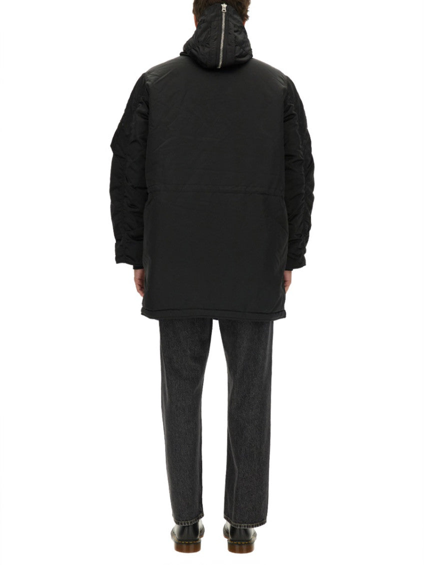 Black Solid Hood Jacket 4