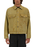 Brown Printed Shirt Collar Jacket 1