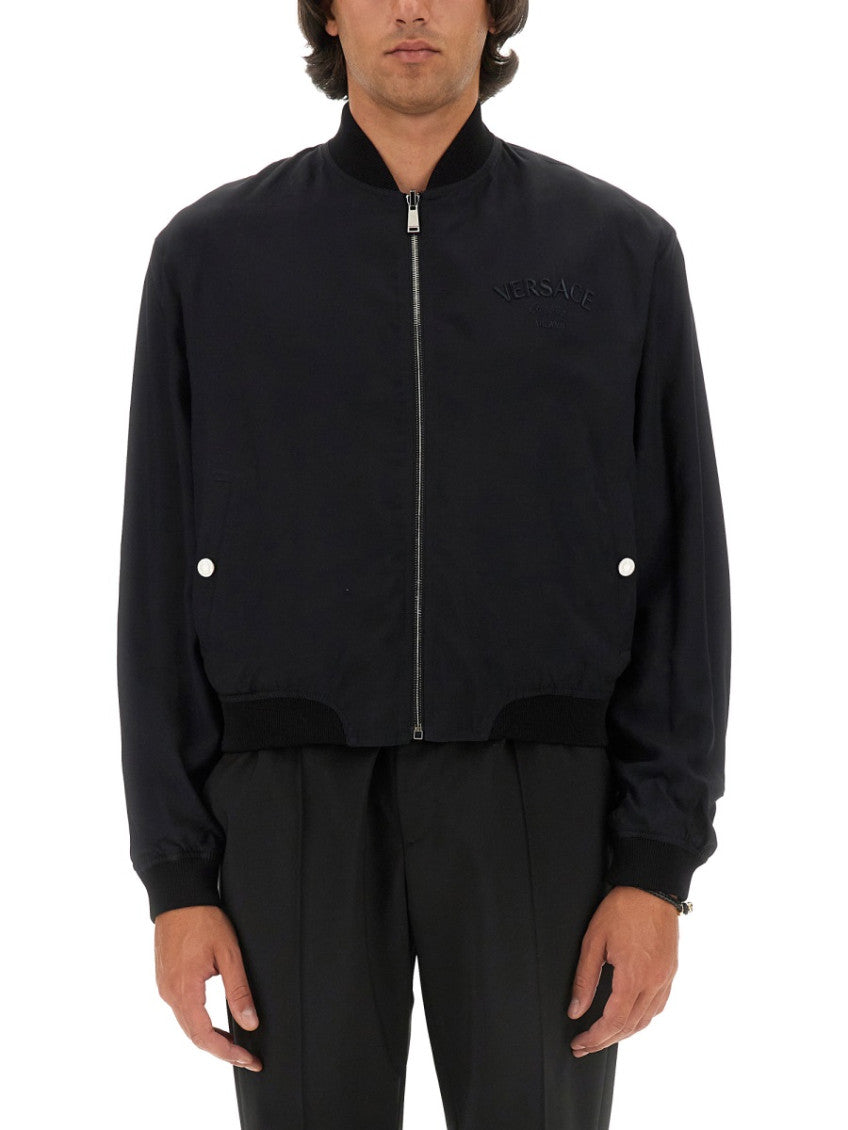 Multicolor Logo Mock Collar Jacket 1