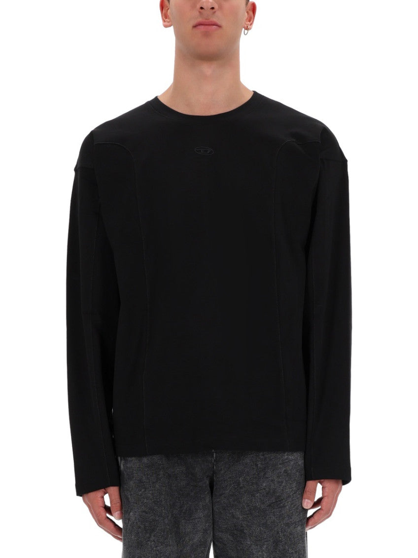 Black Solid Crew Neck T-Shirt 1