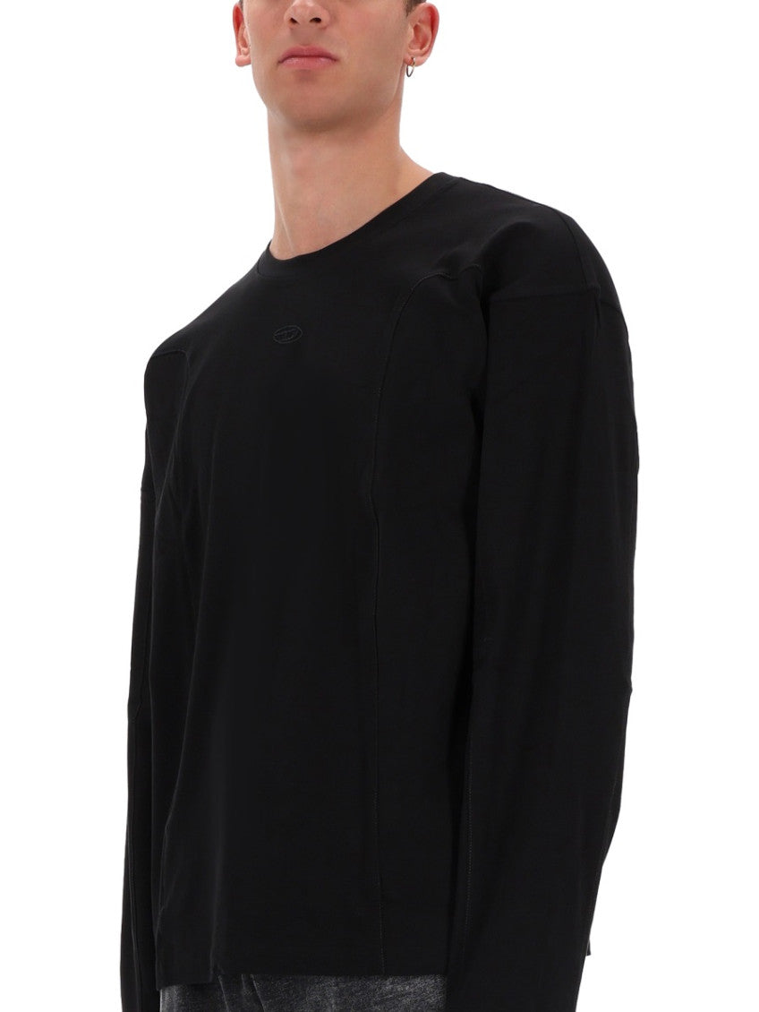 Black Solid Crew Neck T-Shirt 3