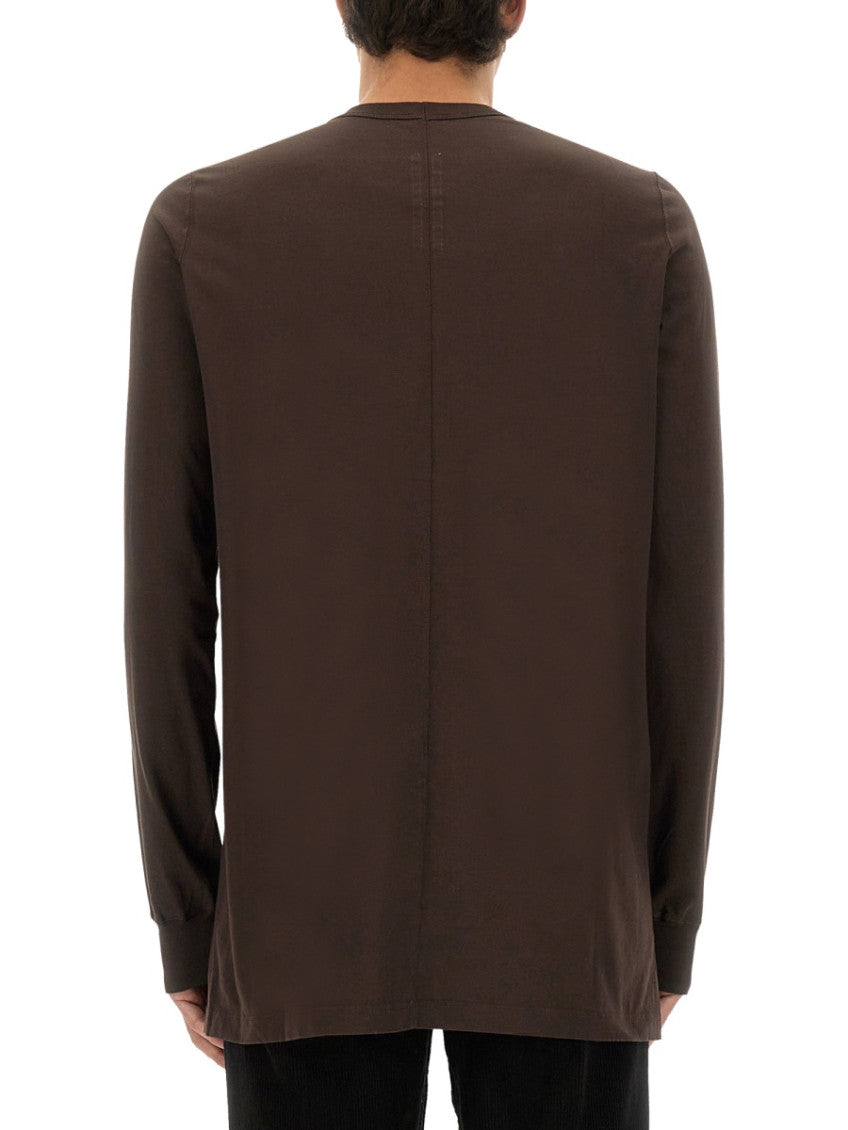 Brown Solid Crew Neck T-Shirt 3