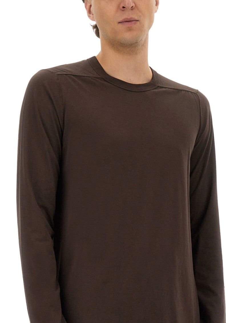 Brown Solid Crew Neck T-Shirt 4