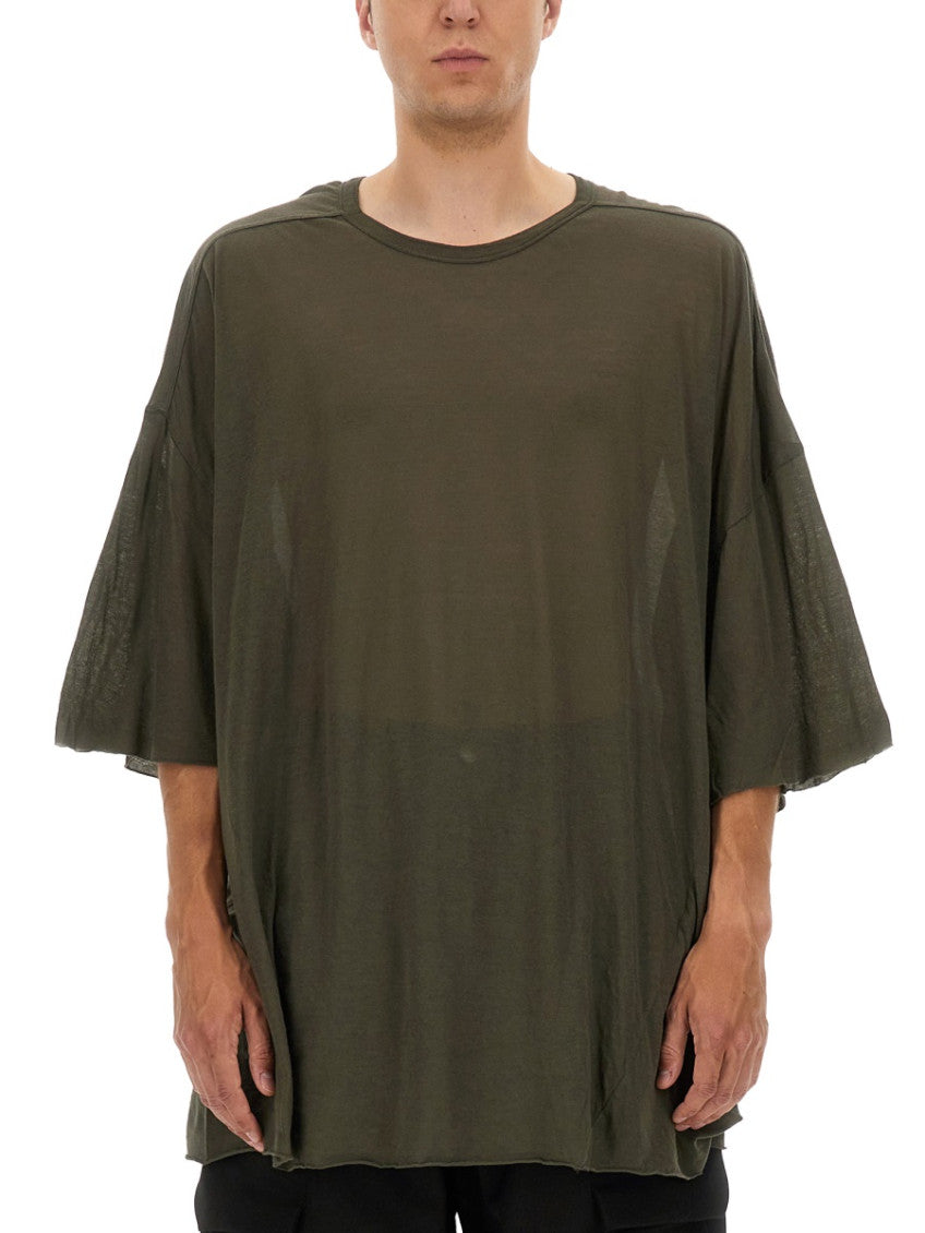 Green Solid Round Neck T-Shirt 1