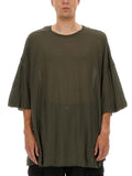 Green Solid Round Neck T-Shirt 1