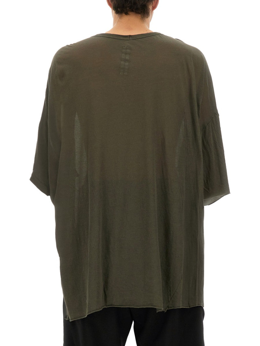 Green Solid Round Neck T-Shirt 3