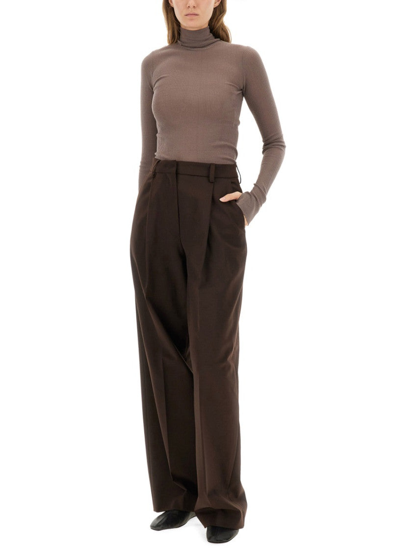 Brown Knitted Turtle Neck Top 4