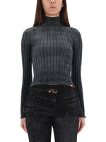 Grey Stripes Mock Collar Top 1