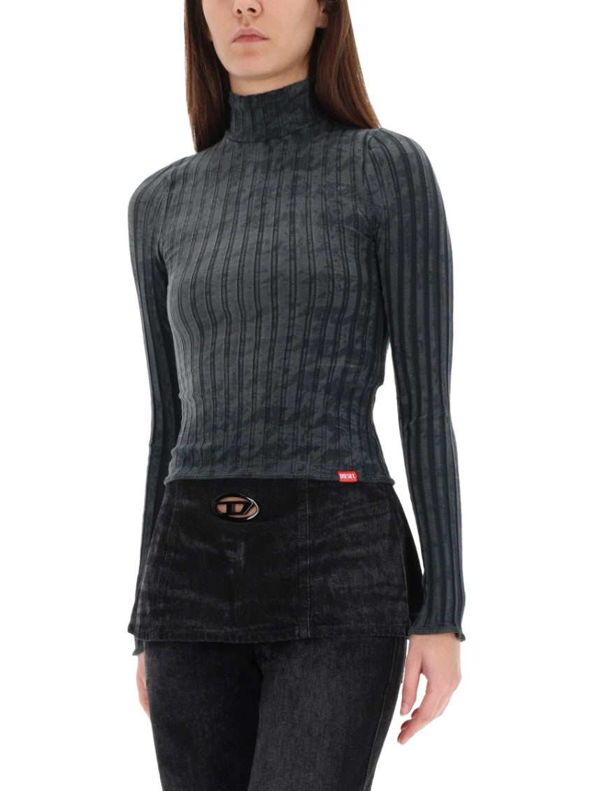Grey Stripes Mock Collar Top 3