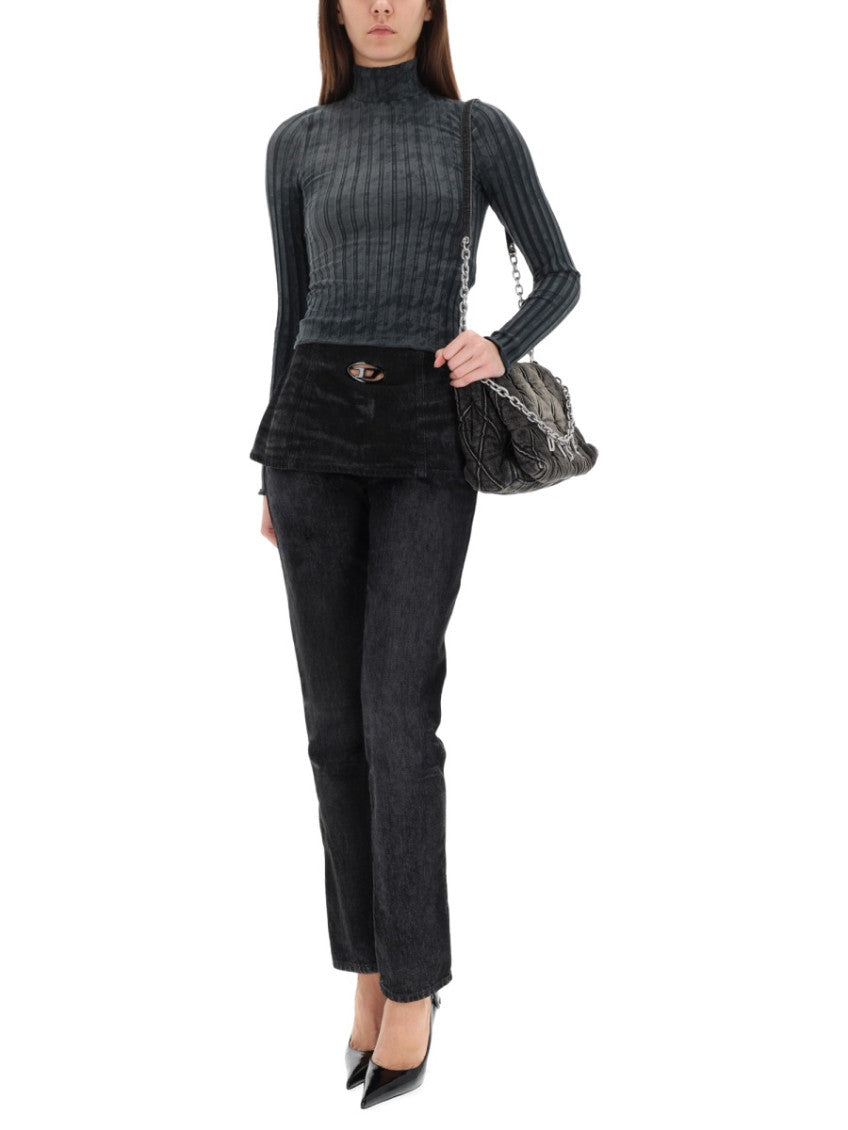 Grey Stripes Mock Collar Top 4