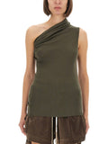Green Knitted One Shoulder Top 1