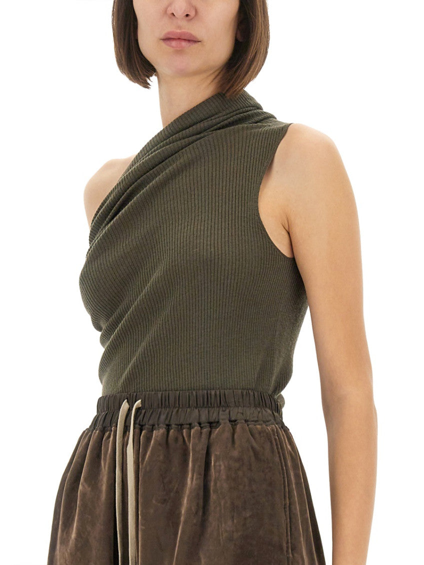 Green Knitted One Shoulder Top 3
