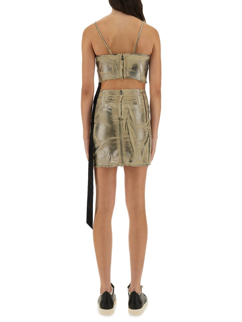 Beige Solid V Neck Top 2