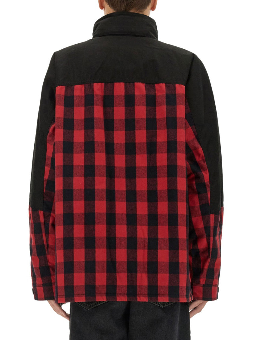 Black Plaid Mock Collar Jacket 4